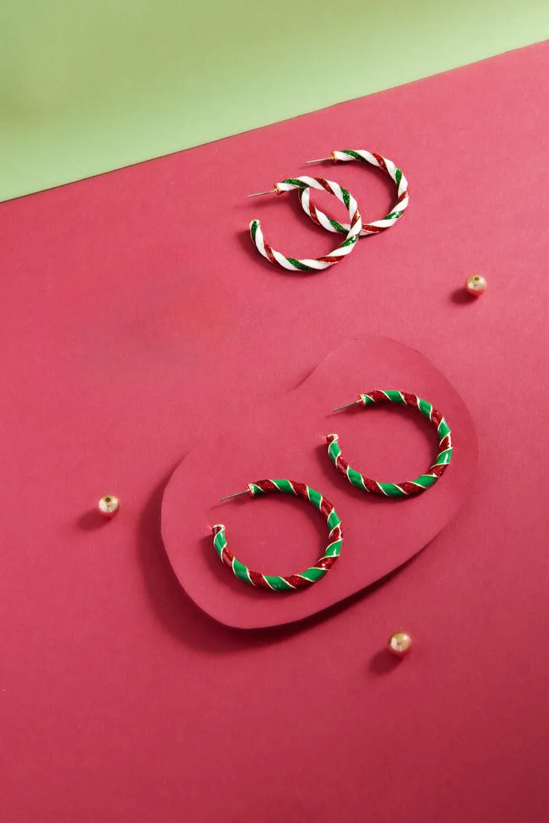 Holiday Hoop Earrings