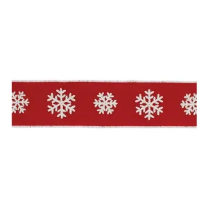 Holiday Snowflake Ribbon 4" x 5 Yds.