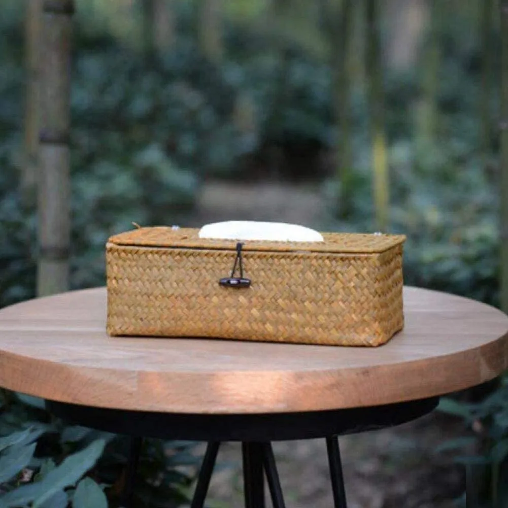 Homlly Rustic Woven Tissue Box Holder