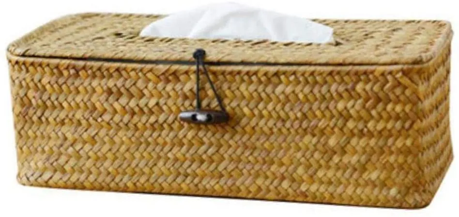 Homlly Rustic Woven Tissue Box Holder