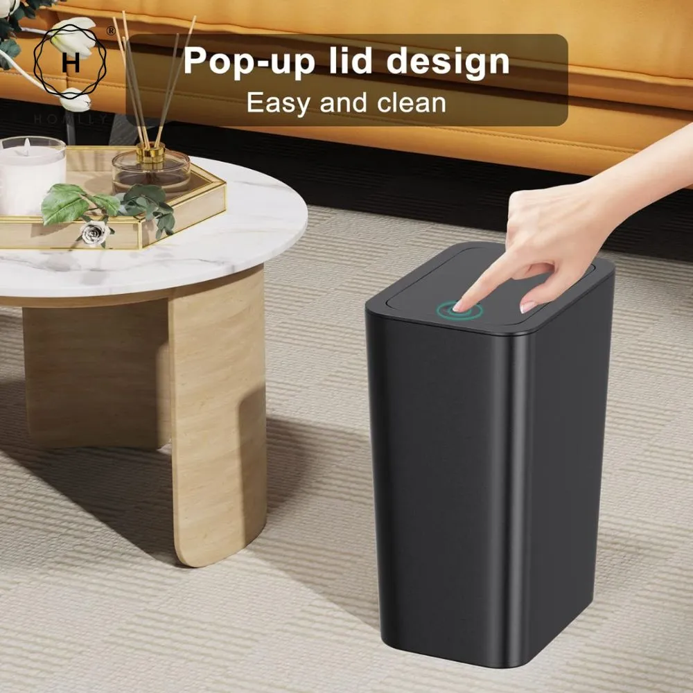 Homlly Slim Garbage Rubbish Trash Bin with Pop-Up Lid (3 Colors)