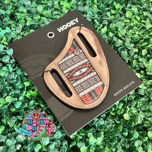 HOOEY  "NOMAD" PANCAKE KNIFE SHEATH BROWN/AZTEC