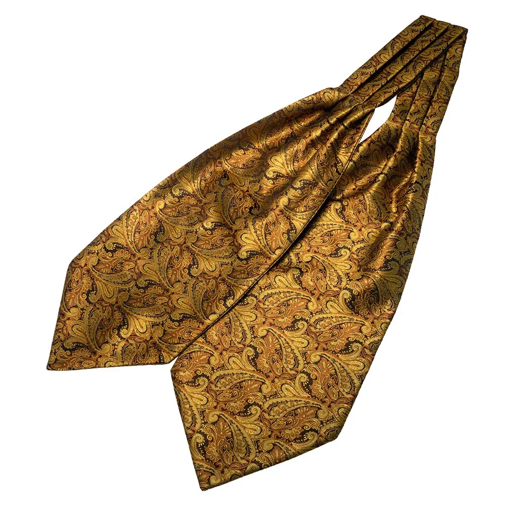 JEMYGINS Fashion Brand Men Tie Paisley style Cravat Ascot Self British style Gentleman Polyester Silk NeckTies Wedding Party