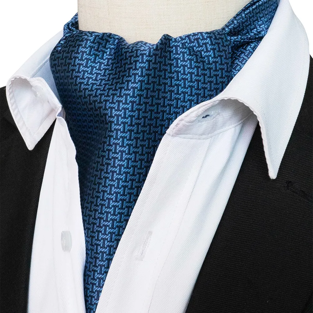 JEMYGINS Fashion Brand Men Tie Paisley style Cravat Ascot Self British style Gentleman Polyester Silk NeckTies Wedding Party