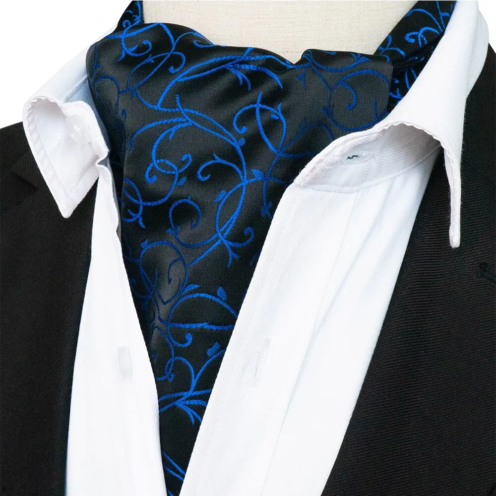 JEMYGINS Fashion Brand Men Tie Paisley style Cravat Ascot Self British style Gentleman Polyester Silk NeckTies Wedding Party