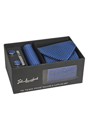 John Langford Tie, Pocket Square, Tie Bar and Cufflink Set