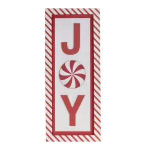 Joy Peppermint Wall Sign 19.5"H