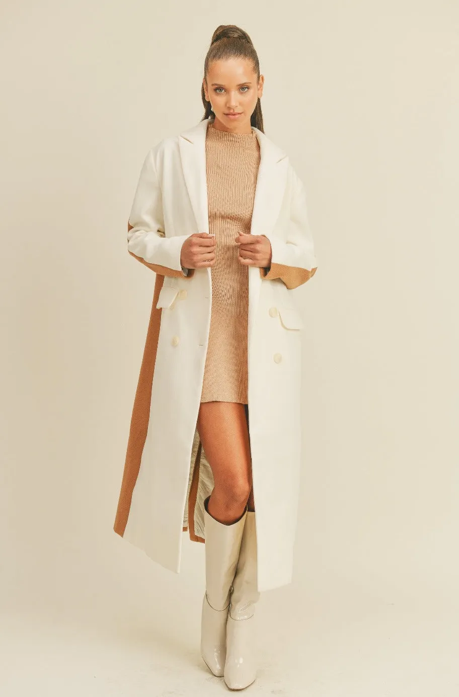Karlie Long Color Block Coat
