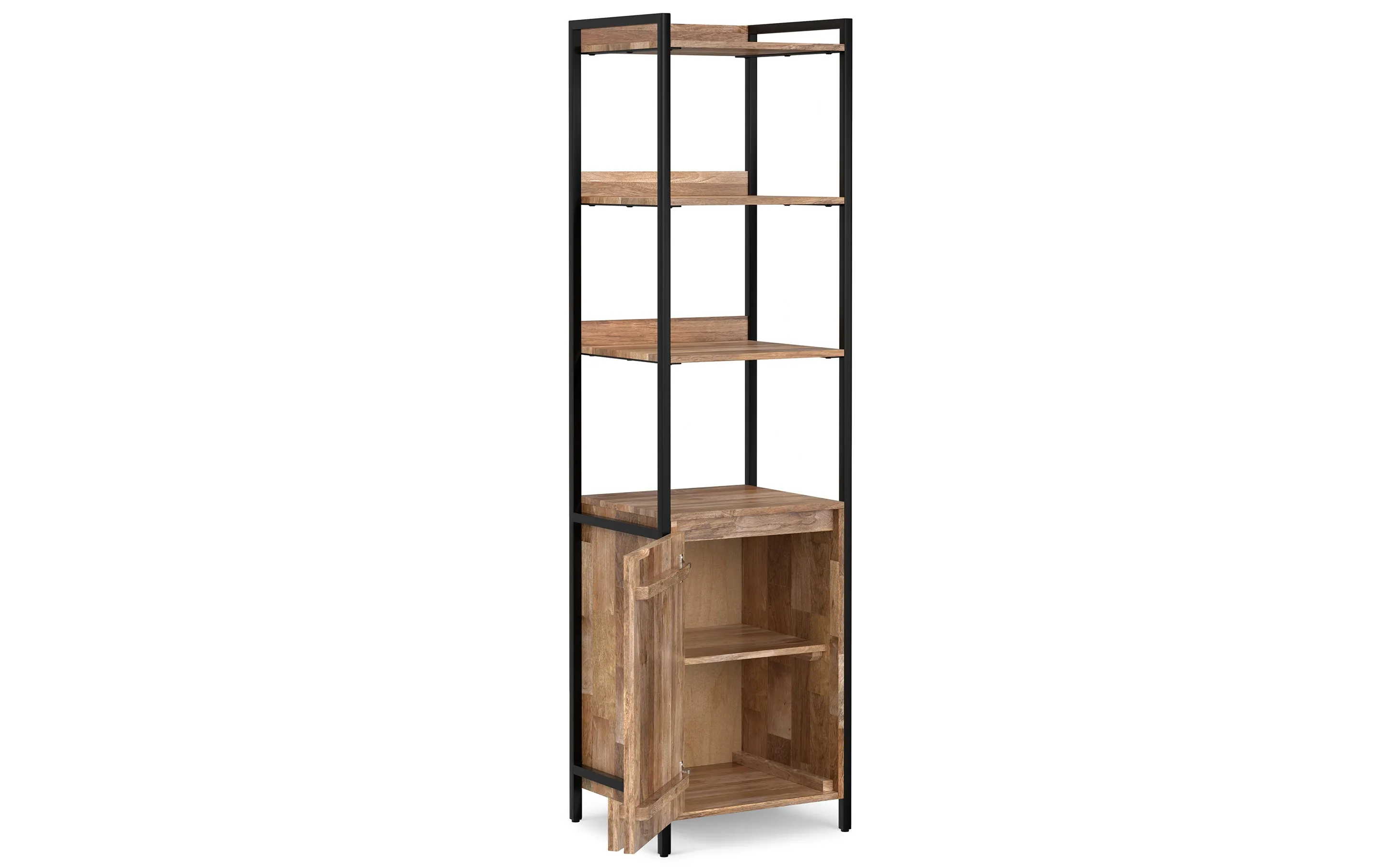 Kelsey Narrow Bookshelf with Cabinet