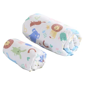 Kids Warm Weighted Blanket Lap Pad Cartoon Print Cover Study At Home Pink