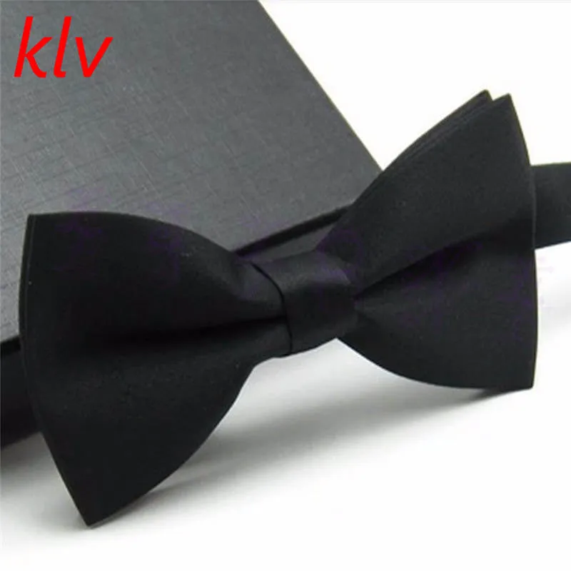KLV New Boys Girls School Fashion Bow tie For Kids Bowtie Solid Candy Colorful Baby Butterfly Cravat Gravata