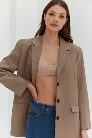 Knit Bralette - Tan