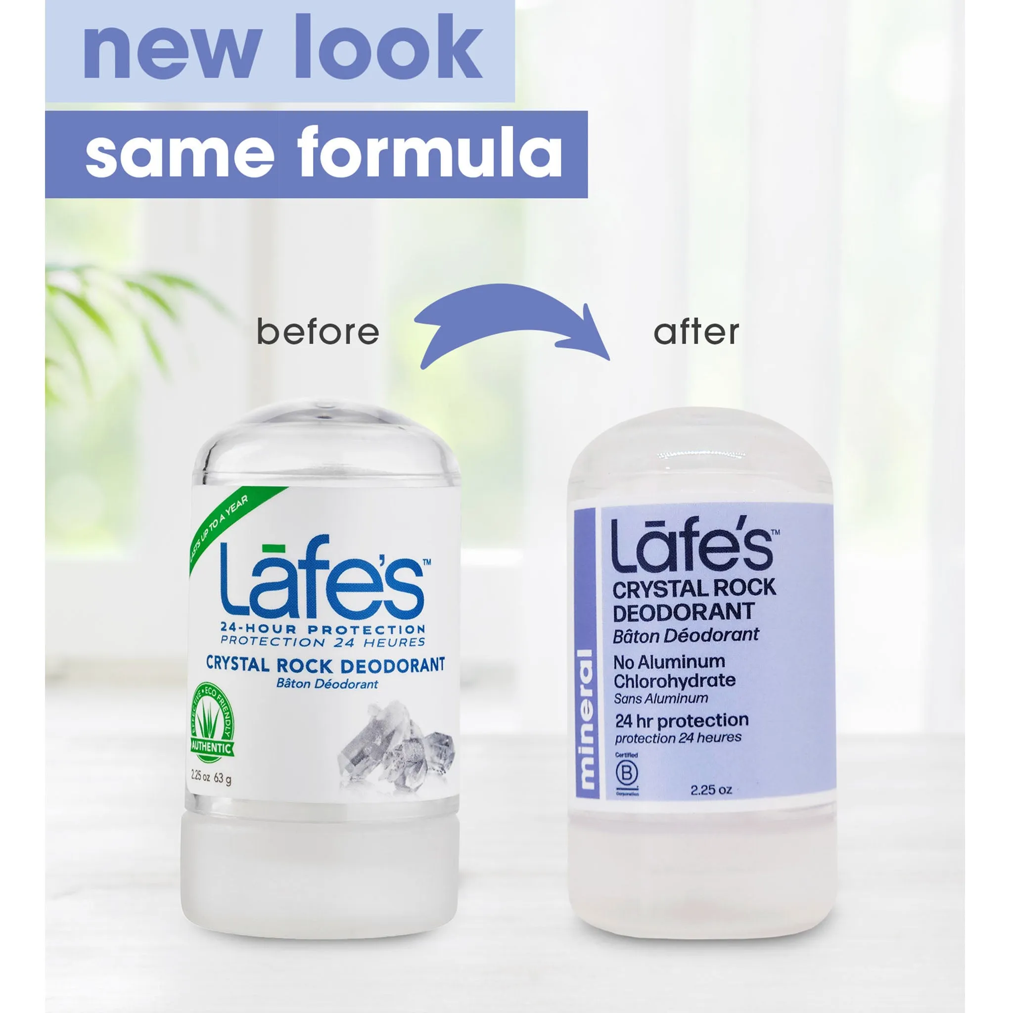 Lafe's Crystal Rock Salt Aluminum Free Deodorant - Mini (Travel Size)
