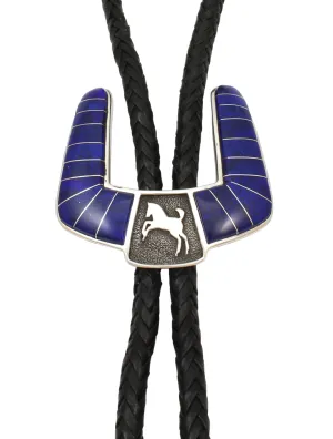 Lapis Horseshoe Bolo Tie