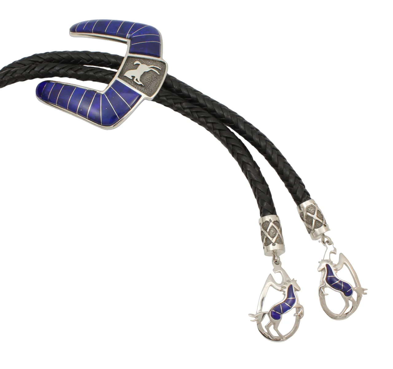 Lapis Horseshoe Bolo Tie