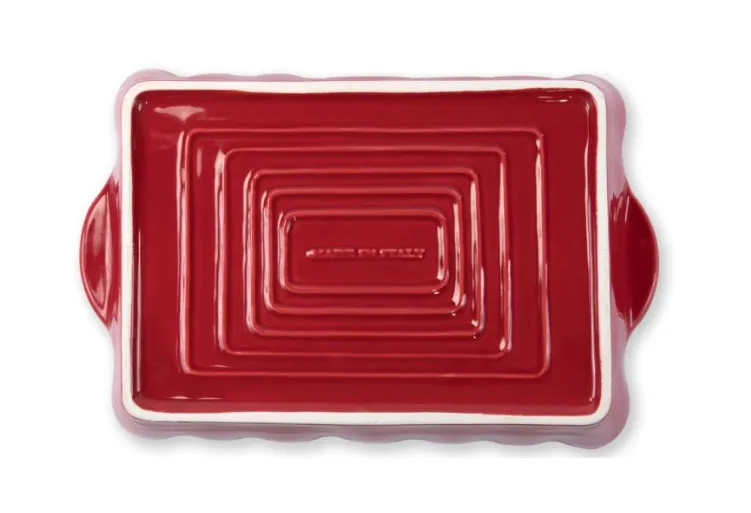Large Red Rectangular Baker