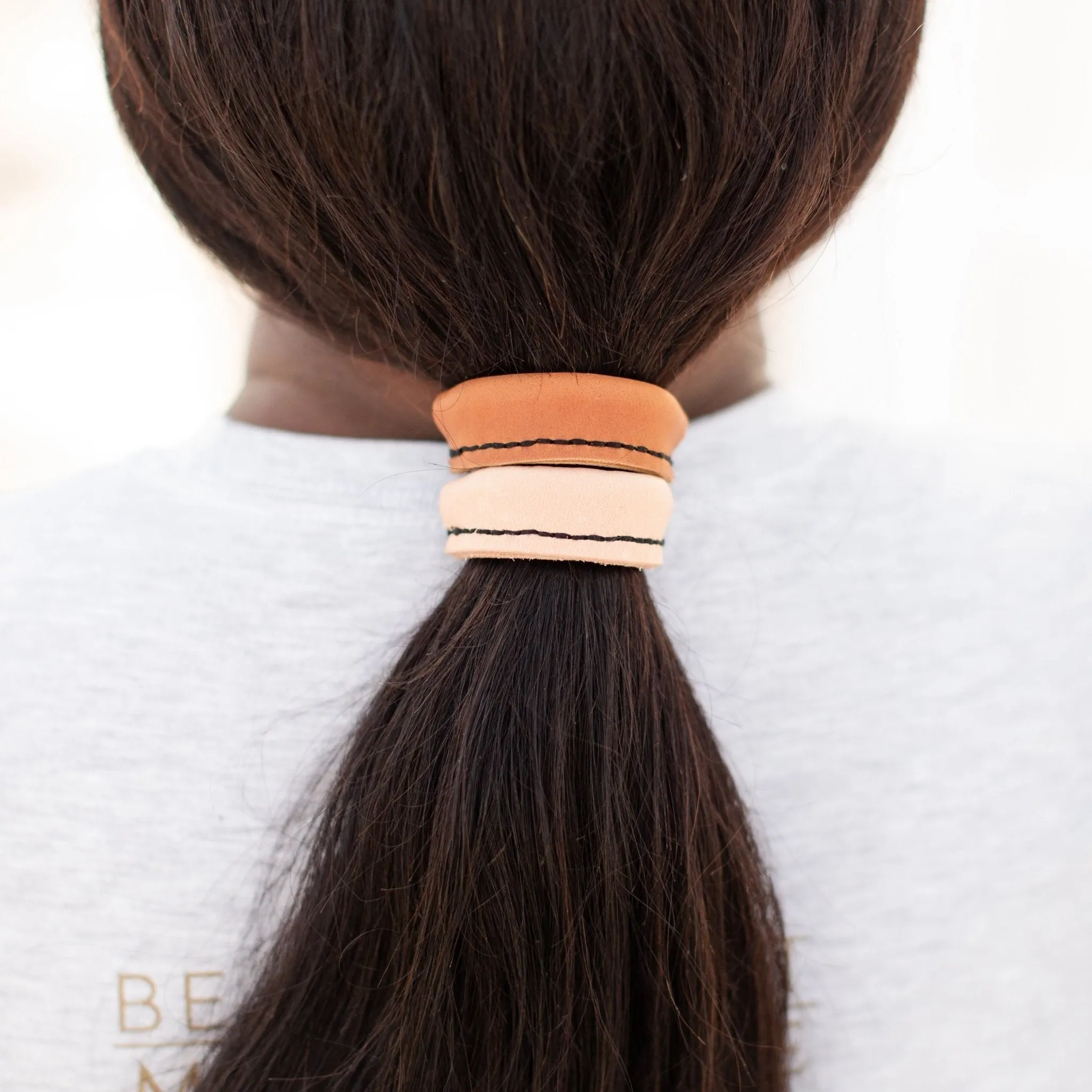 Leather Hair Tie {camel}