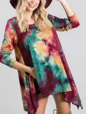 Look Twice Tie Dye Tunic: Multi