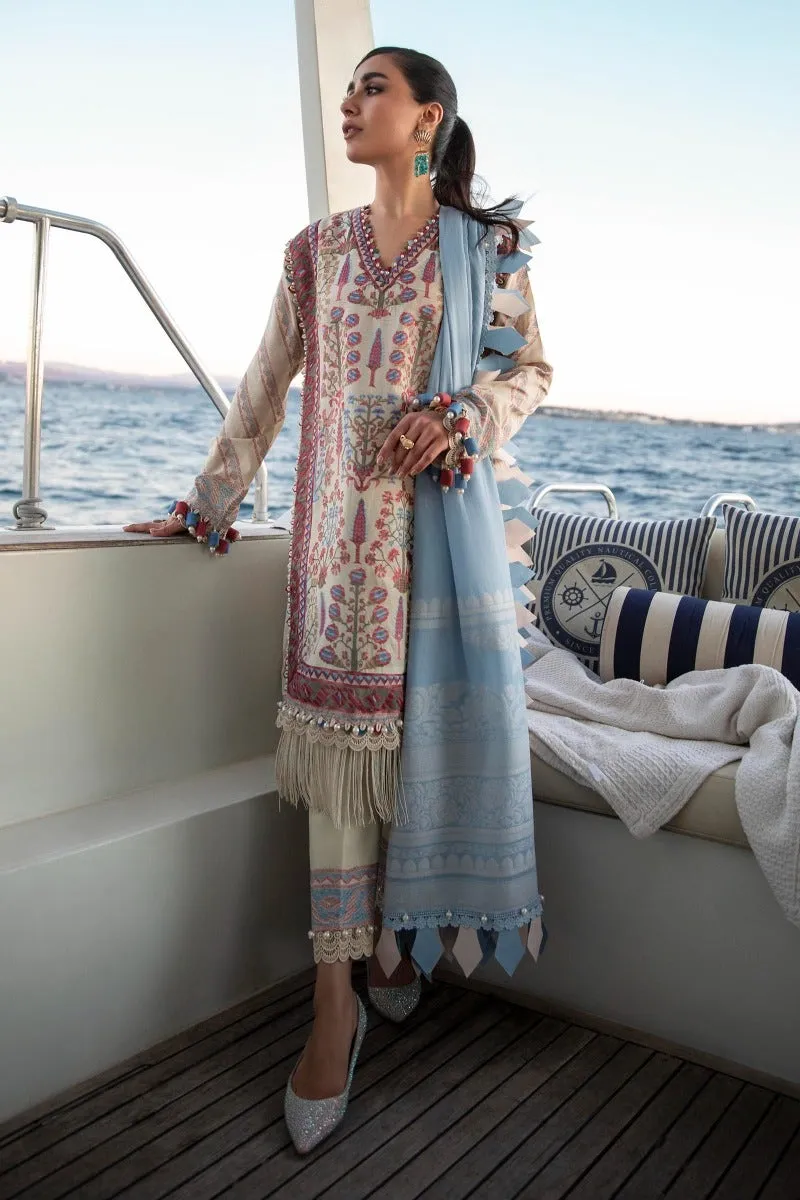 M221-012B-CM | Sana Safinaz Muzlin Spring Collection 2022 Vol 1  | Unstitched Printed Lawn Suits