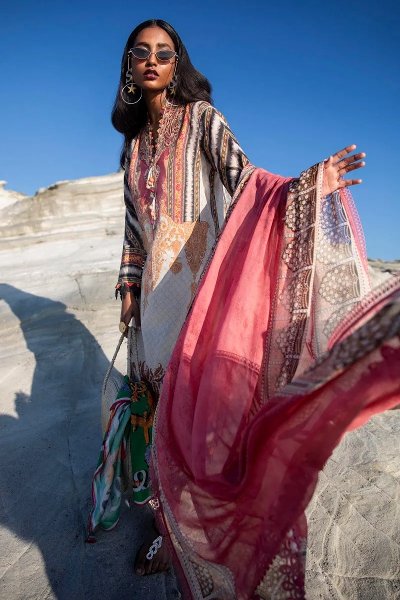 M221-014A-CI | Sana Safinaz Muzlin Spring Collection 2022 Vol 1  | Unstitched Printed Lawn Suits