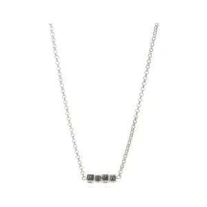 Mama square block lettering pendant necklace