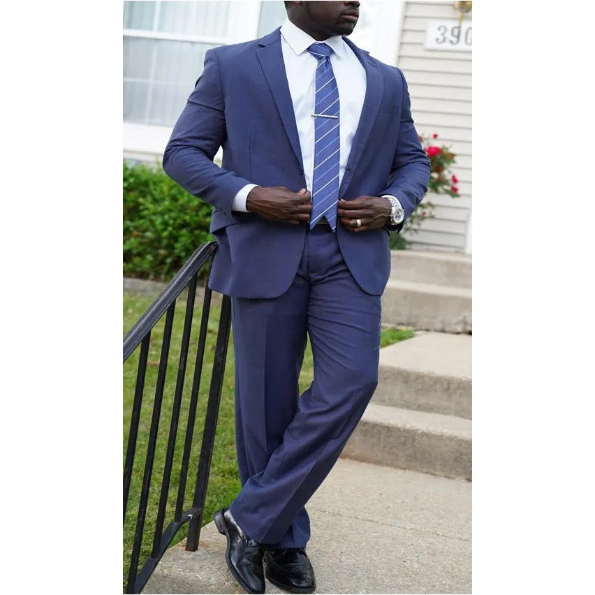 Men's Blue Stripe V Necktie