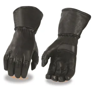 Men's Deerskin Leather Thermal Lined Gauntlet Glove