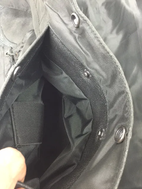 Men's Motorcycle Blk 10 Pocket Tall Extra 3" Long leather vest with 2 gun pockets