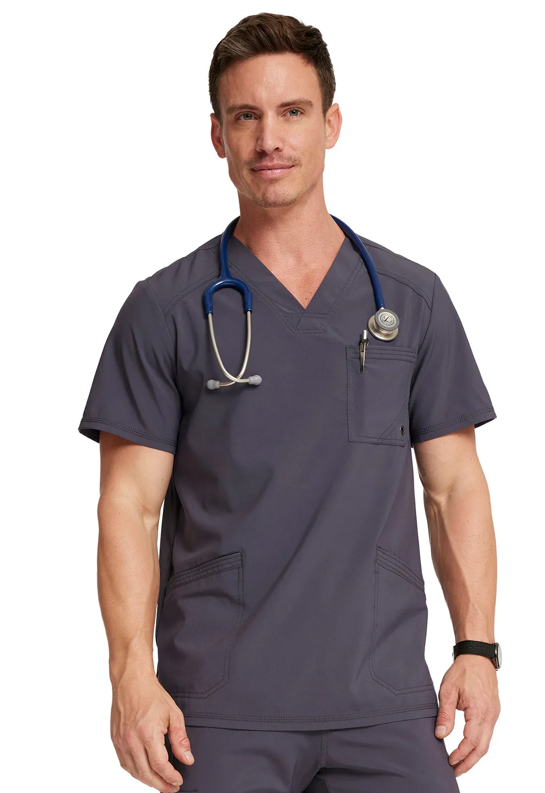 MEN'S V-NECK 3 POCKET TOP CHEROKEE INFINITY