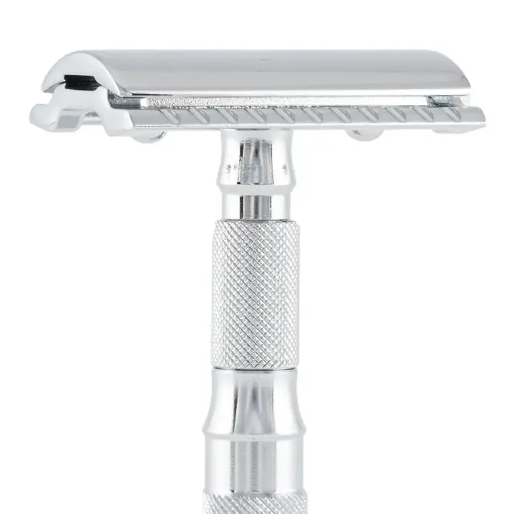 Merkur 933C Double Edge Safety Razor Straight Cut Chrome Travel Size