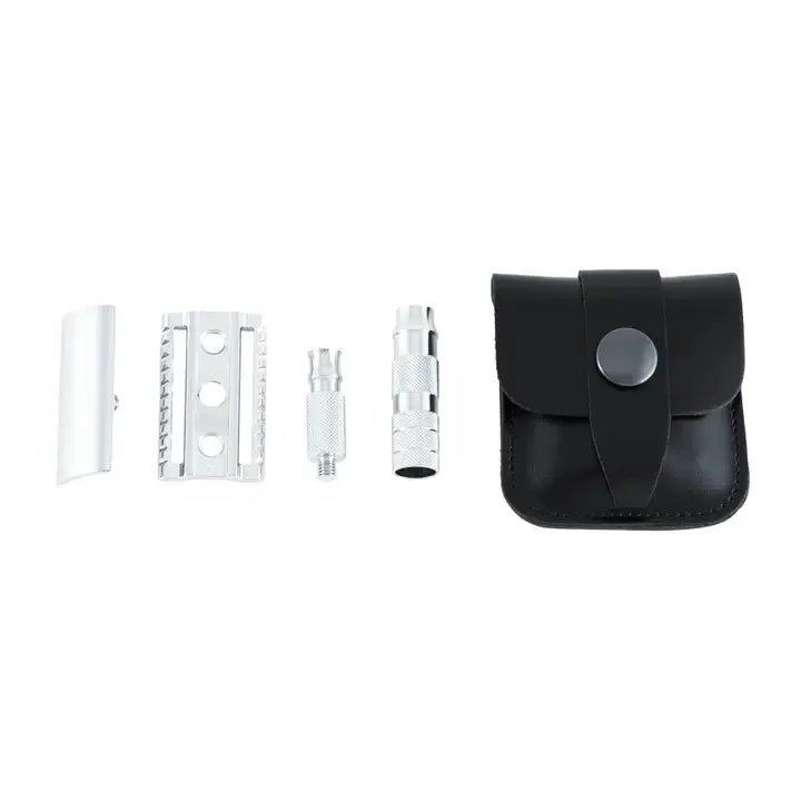 Merkur 933C Double Edge Safety Razor Straight Cut Chrome Travel Size