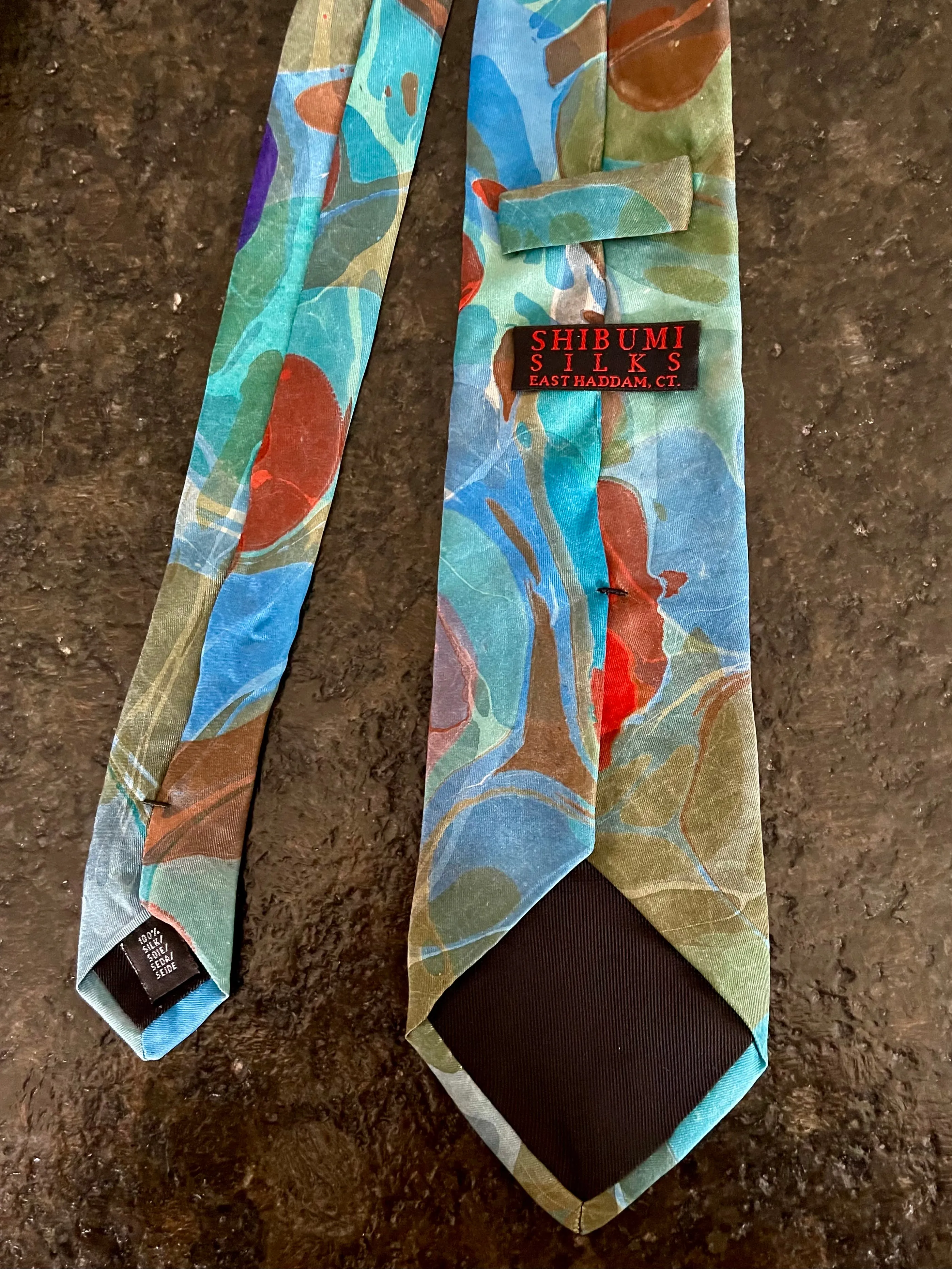 Multicolored double stone pattern 3” Silk Tie
