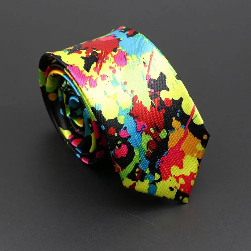 Musical Note Print Neck Tie