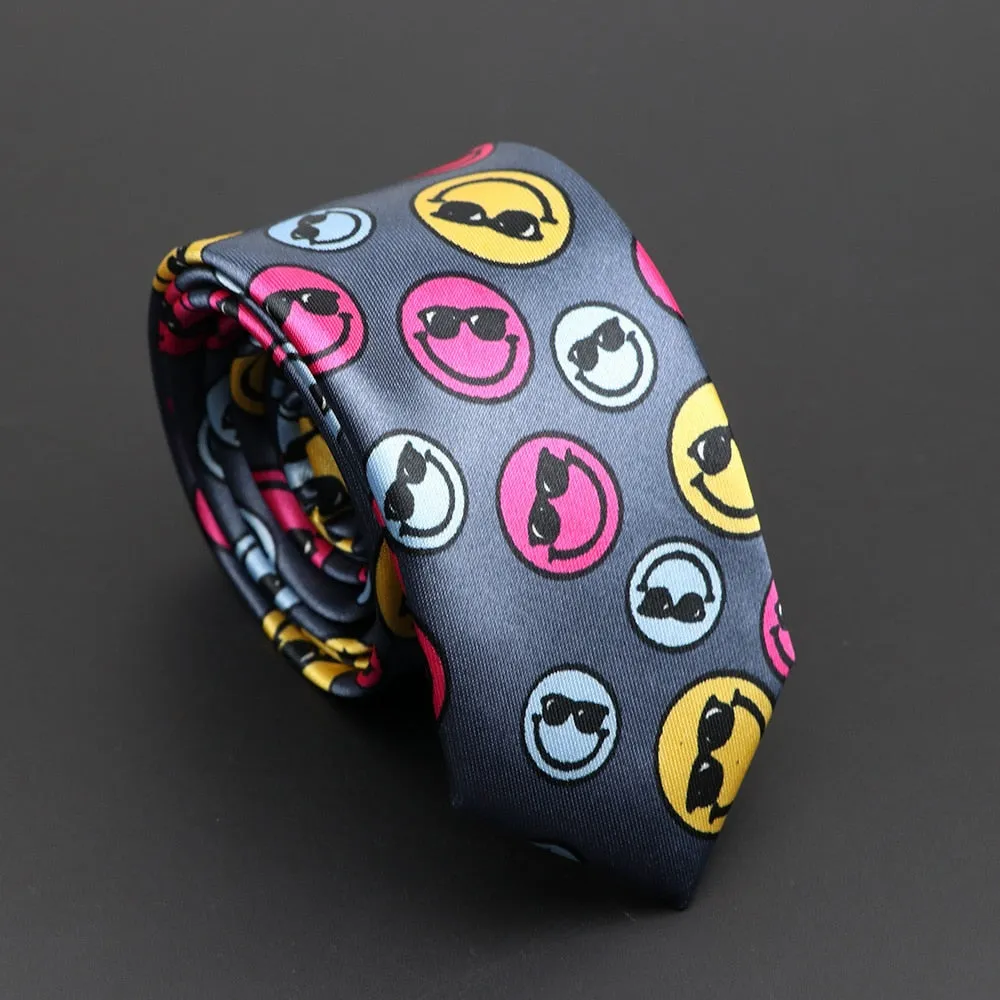 Musical Note Print Neck Tie