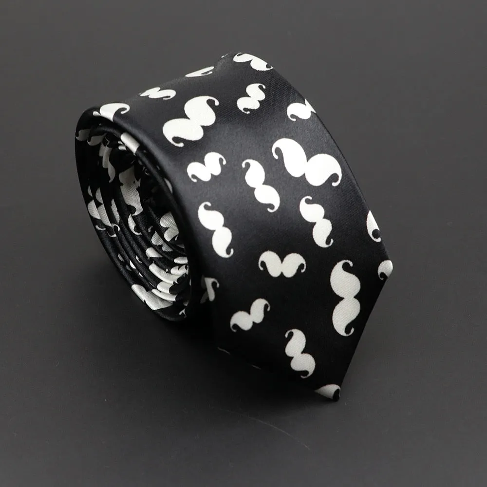 Musical Note Print Neck Tie