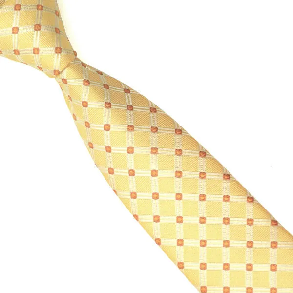 Narrow Yellow Neck Tie For Men