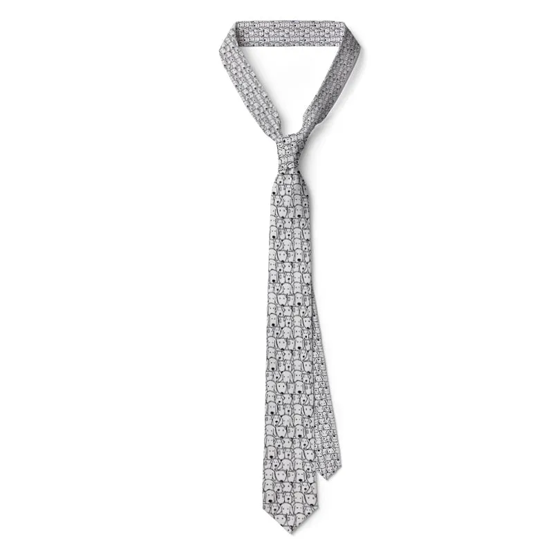 New 3D Printed Animal Neck Tie Cartoon Cute Mini Cat Dog Panda 8cm Wide Funny Tie For Men Women Wedding Party Shirt Accessories