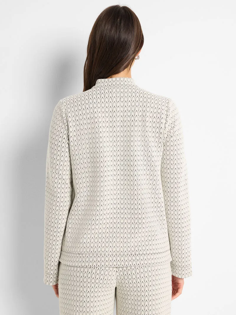 NIC ZOE Subtle Swirl Knit Top