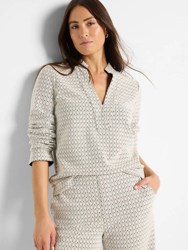 NIC ZOE Subtle Swirl Knit Top