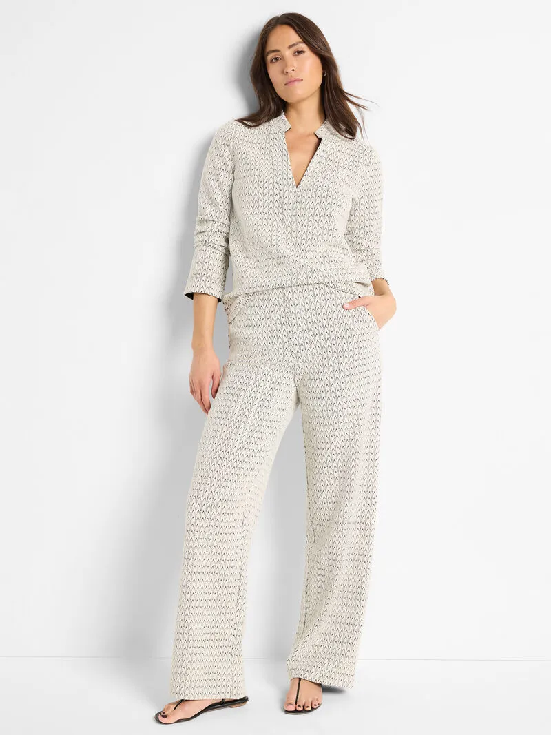 NIC ZOE Subtle Swirl Knit Top
