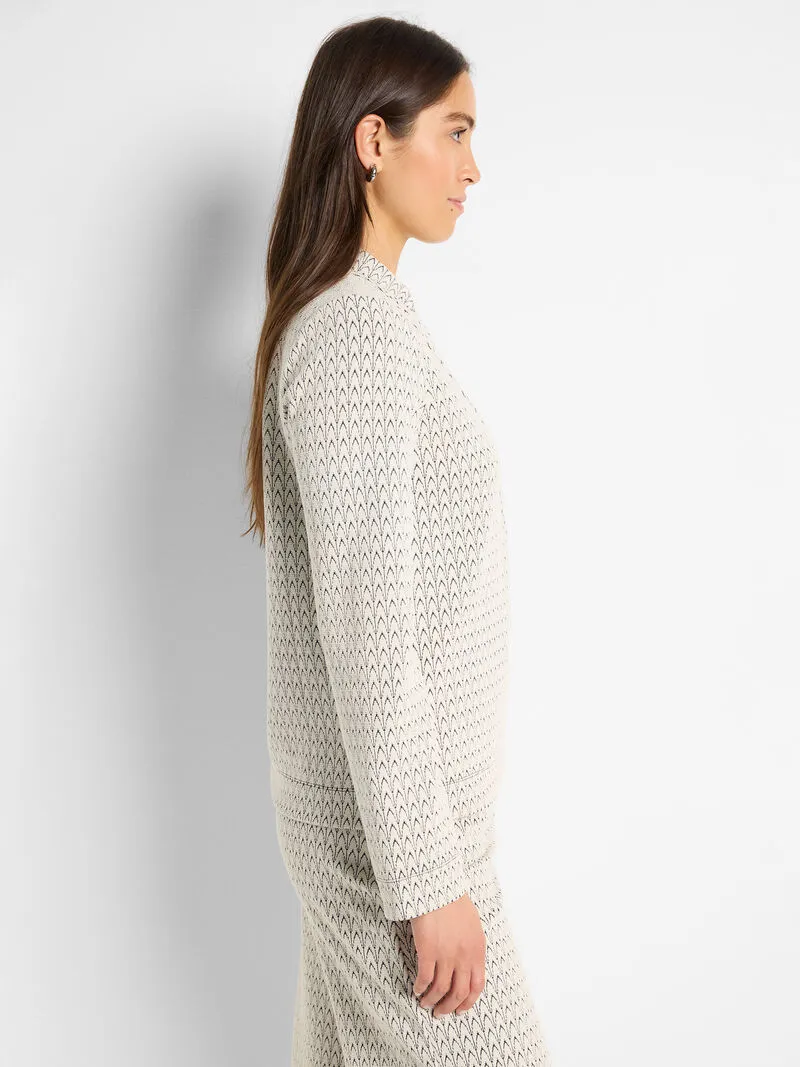 NIC ZOE Subtle Swirl Knit Top