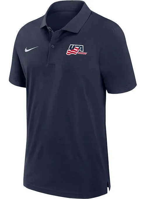 Nike USA Hockey Dri-FIT Woven Polo - Navy