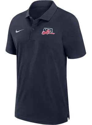 Nike USA Hockey Dri-FIT Woven Polo - Navy