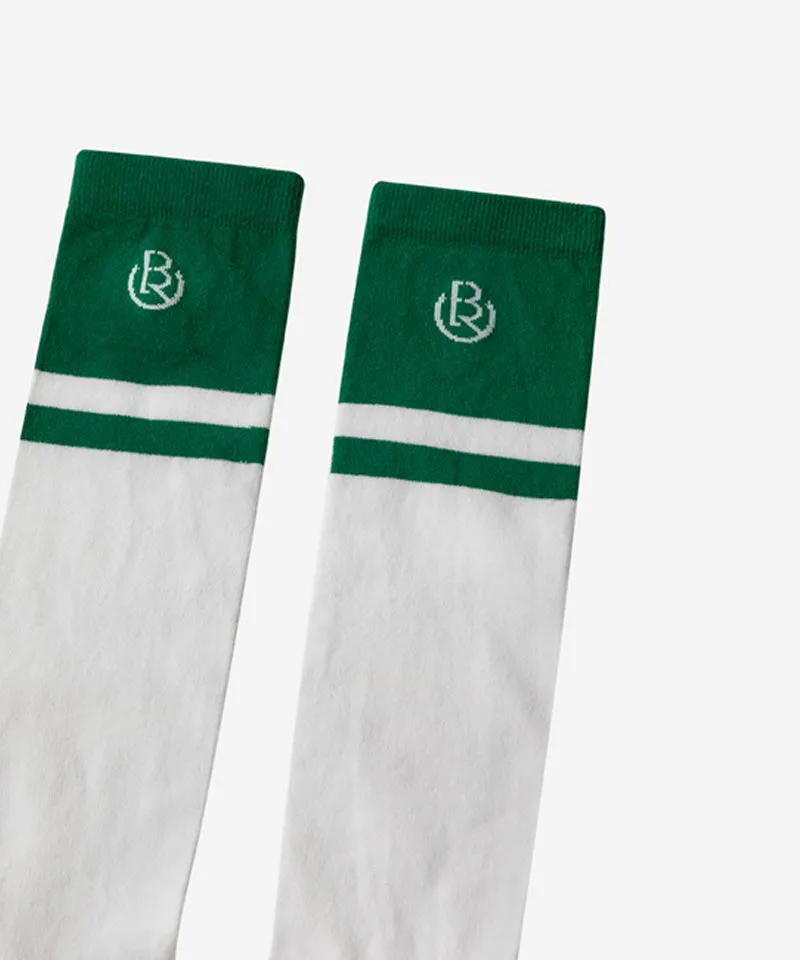 OBER Golf Color Block Knee Socks - Green