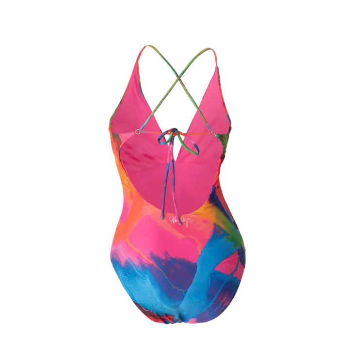 One Piece Swimsuit V-neck