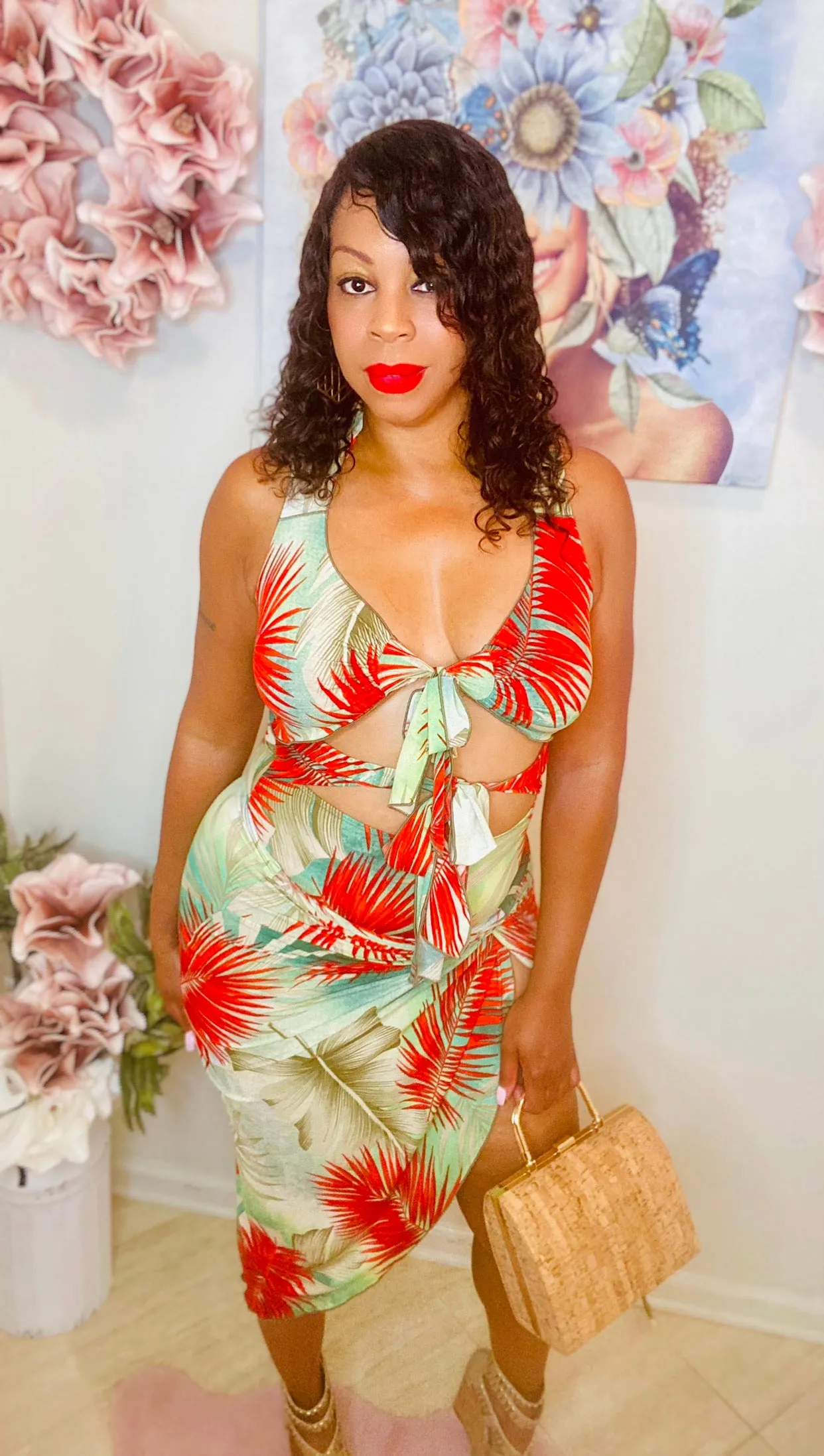 One SMALL LEFT ! Pretty by the Pool Tropical Set “ TwoPiece Set‼️