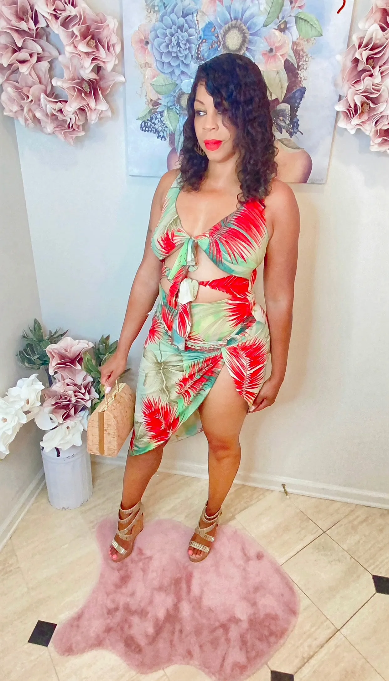 One SMALL LEFT ! Pretty by the Pool Tropical Set “ TwoPiece Set‼️