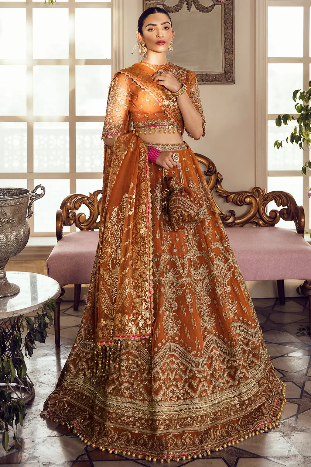 ORIANA | Afrozeh La Fuchsia Wedding Edition 2022 | Unstitched Embroidered Organza Suits