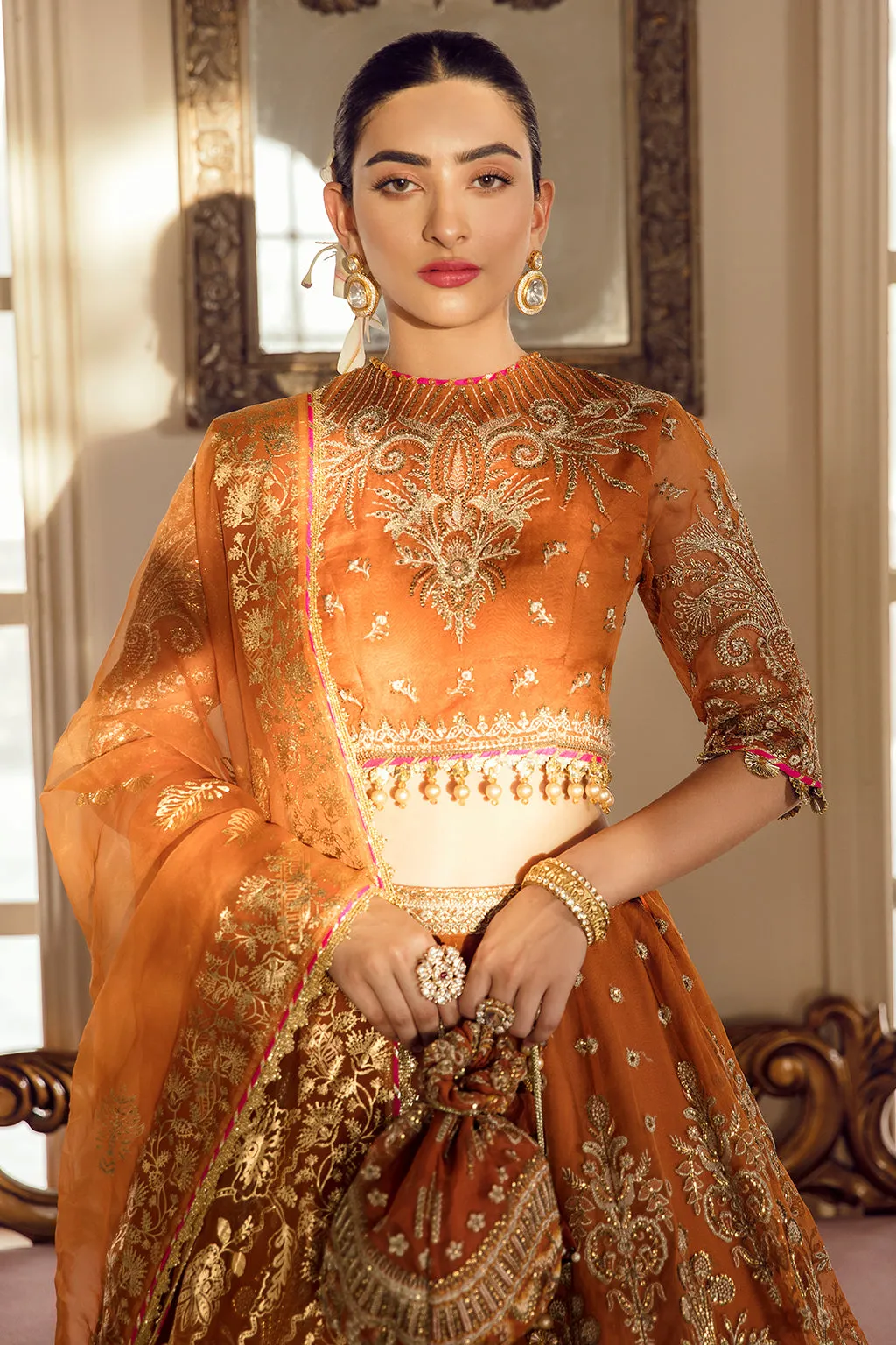ORIANA | Afrozeh La Fuchsia Wedding Edition 2022 | Unstitched Embroidered Organza Suits