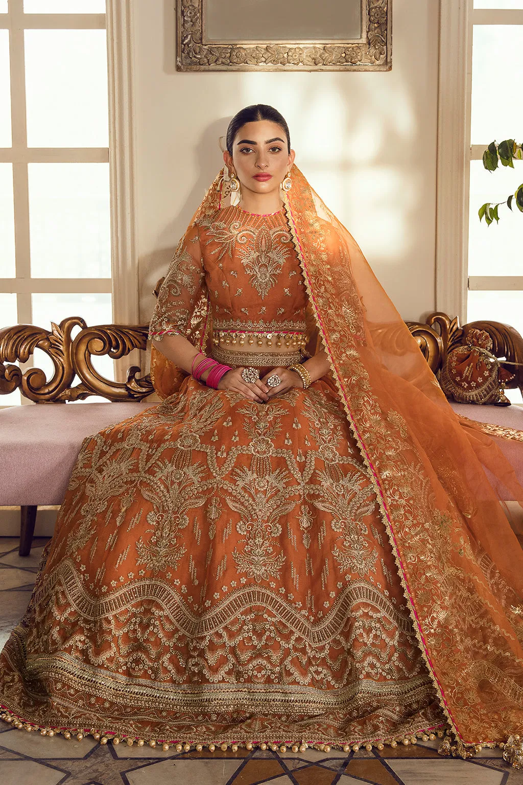ORIANA | Afrozeh La Fuchsia Wedding Edition 2022 | Unstitched Embroidered Organza Suits